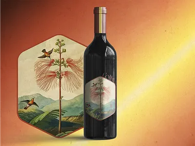 Colibri - Wine Label Design bottle branding design glass graphic design illustration label label designer logo packaging design photoshop refined wine wine design wine designer winery