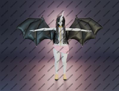 Demon Elegance 3D Full Body Character Design