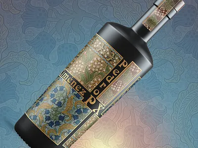 PX - Pedro Ximenez Port Label art nouveau bottle branding design graphic design illustration label design logo packaging packaging designer photoshop port vintage wine wine bottle wine design winery