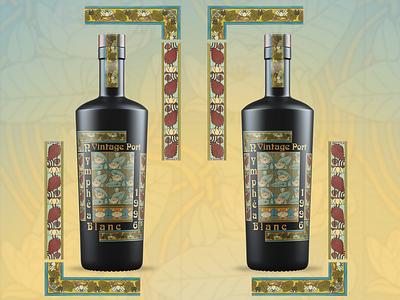 Vintage White Port Label Design bottle branding design graphic design illustration label packaging packaging design photoshop wine wine design wine designer winery