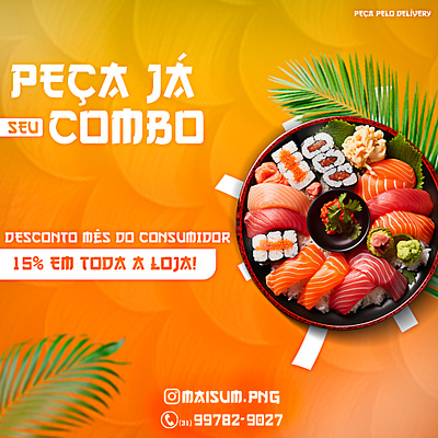 Sushi Store | Instagram Post branding designer freelance graphic design instagram marketing socialmedia sushi sushi shop