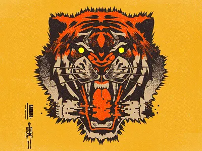 Glitch book cartoon cat cd character design graphic design illustration music tiger vector vinyl