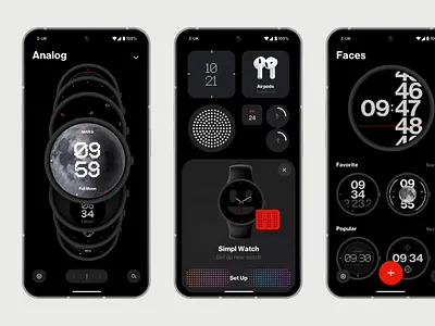 Watch Face APP ai android dashboard design interface ios news os slide