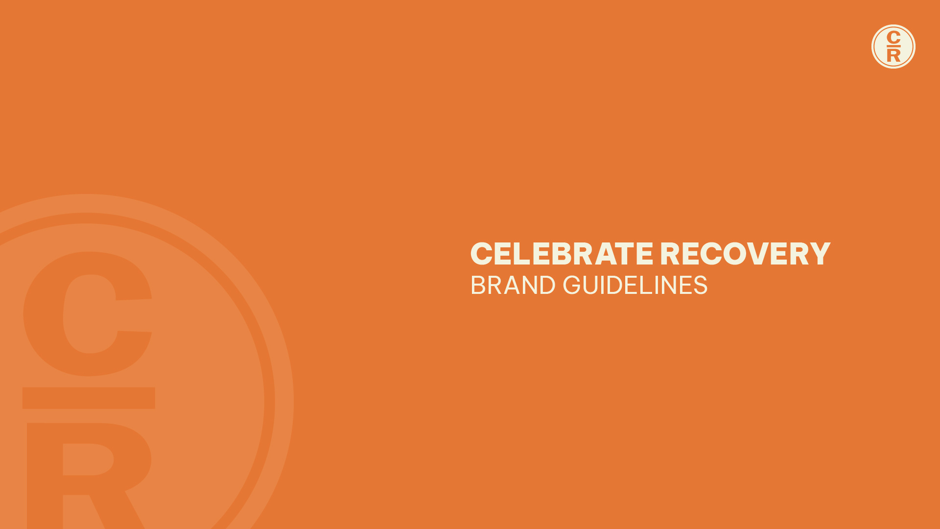 Celebrate Recovery Brand Guidelines