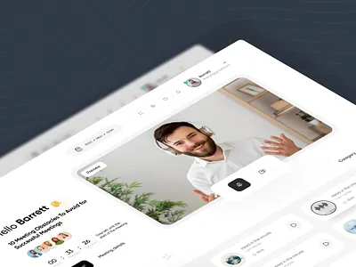 Meeting Web App Design branding camera dark darktheme design figma google meet graphic design illustration logo meet meeting skype trends ui uiux ux webdesign