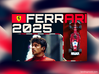 🔴Ferrari - Leclerc landing page ❤️ landing design landing page landing page design web design