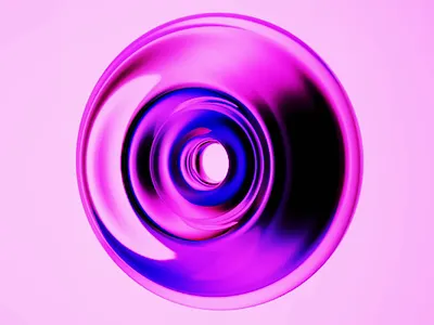 Neon 3d candy design glass icon neon pink purple relax relaxing spinning ui