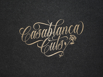 Logo concept for "Casablanca Cuts" barbershop branding design graphic design illustration logo logoprocess logotype lowrider font typographyexperts typographymasters vector