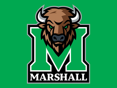 Marshall University athletic branding branding collegiate design football graphic design illustration logo