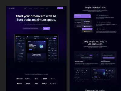 Bolders - AI-Powered Website Builder Landing Page ai ai assistant ai powered artificial intelligence builder development editor figma generate landing page no code saas service ui ux web builder web design web development webflow website