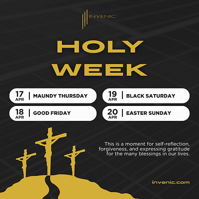 Black and Gold PH Holidays 2025 Social Media Post graphic design