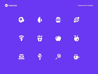 Food & Beverage - Uxercon Icon Library animation beverage design dinner drink fast food figma food food delivery foodandbeverage healty food icon icon design iconography logo restaurant ui uiux ux uxercon