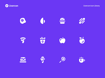 Food & Beverage - Uxercon Icon Library animation beverage design dinner drink fast food figma food food delivery foodandbeverage healty food icon icon design iconography logo restaurant ui uiux ux uxercon