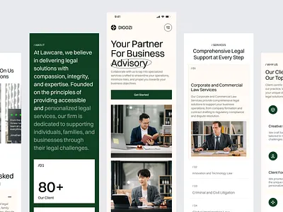 LawCare - Lawyer Service Mobile agency barkahlabs branding clean client company design firm landingpage law lawcare mobile modern profile service trust ui user interface ux web design