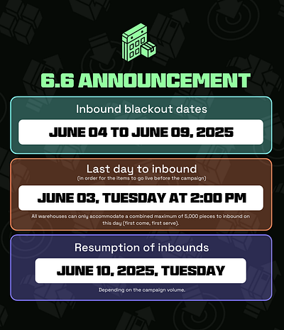 Logistics Announcement Post graphic design