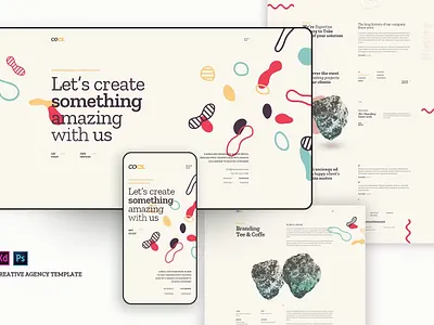 Creative Agency Template android app app design app screen dribbble illustration ios landing landing page landing pages page pages popular screen screens template ux web web header website