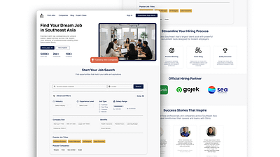 Redesign Glints landing page redesign ui web design