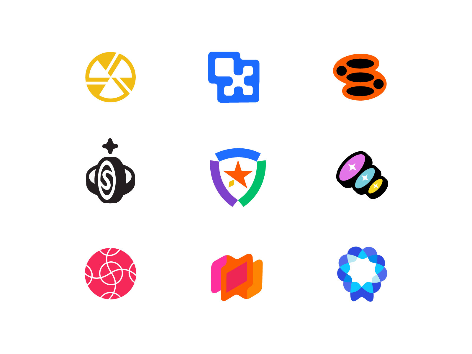 Logos 2025 II bold branding crypto design finance geometric insurance logo logodesign modern software techonology