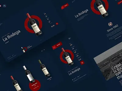Bowine - Wine Store Ecommerce Template android app app design app screen dribbble illustration ios landing landing page landing pages page pages popular screen screens template ux web web header website