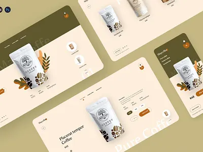MayCoffee - Coffee Store Template android app app design app screen dribbble illustration ios landing landing page landing pages page pages popular screen screens template ux web web header website
