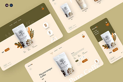 MayCoffee - Coffee Store Template android app app design app screen dribbble illustration ios landing landing page landing pages page pages popular screen screens template ux web web header website