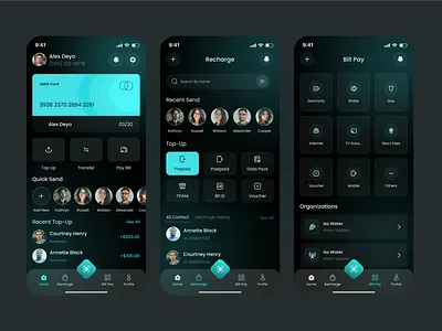 Telecom Wallet Mobile App android app app design concept crypto app crypto wallet app ios app mobile mobile application pay bill payment payment method telecom telecom app ui ux