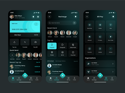 Telecom Wallet Mobile App android app app design concept crypto app crypto wallet app ios app mobile mobile application pay bill payment payment method telecom telecom app ui ux