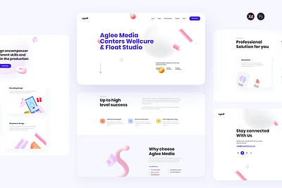 Aglee - Creative Agency Landing Page template android app app design app screen dribbble illustration ios landing landing page landing pages page pages popular screen screens template ux web web header website