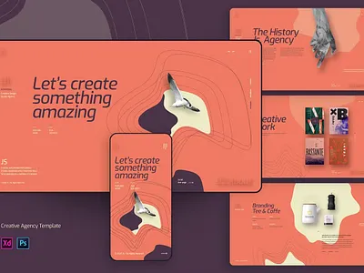 JS. - Creative Agency Template android app app design app screen dribbble illustration ios landing landing page landing pages page pages popular screen screens template ux web web header website