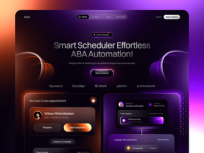 AI-Powered ABA Practice Management tool- Website design ai branding design header landingpage llm minimal ui uidesign uxdesign webdesign websitedesign