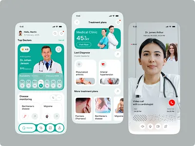 Redefining Healthcare with a Smarter Medical App ai diagnostics ai medical imaging application ui clinic digital health doctor health app healthcare healthcare app medical app medical health medical healthcare medical website mobile app mobile design modern nutrition smart health therapeutics video call