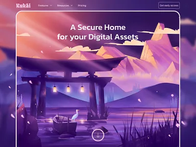 Web design: Wallet launch ai design designer fintech illustration landing page layout nft product design saas software technology ui uiux wallet web page web3 webapp webdesign website