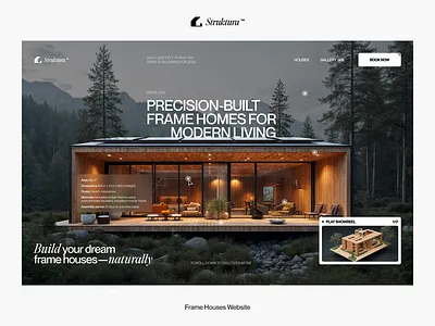 Struktura — Website for Frame House Builders 3d design figma graphic design ui web design website website design