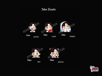 Man Twitch Emotes cartoon design emoji emote emotes illustration twitch twitchemote twitchemotes