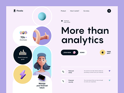 Finolio Website design interface product service ui ux web website