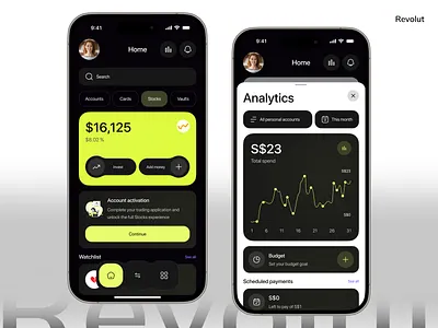 Crypto Wallet App - Revolut app crypto app crypto wallet fintech app fintech design mobile mobile app wallet app web3 ui
