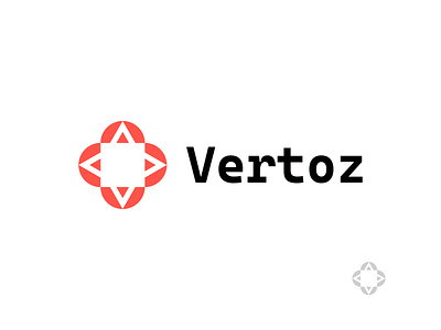 Vertoz brand branding design graphic design logo logo design minimal modern v mark vertoz