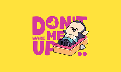 Sleep Vampire - Cartoon Mascot animation branding cartoon cute design graphic design halloween illustration logo logo mascot logo minimalist mascot playful tshirt ui ux vampire vector