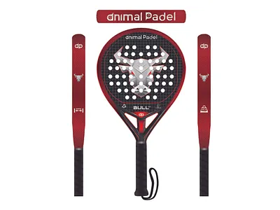 Bull Animal Padel Racket adidas padel animal padel branding bull paddle bull padel bull racket illustration padel padel designer padel logo padel racket padel sports padel tennis pickleball padle racket designer red padel typography