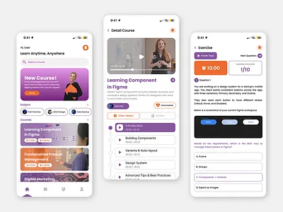 Digitutor - Online Course Mobile App adobe xd design exploration exploration figma graphic design miro mobile app online course photoshop ui ui design ui ux ux ux design ux research