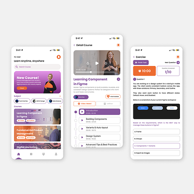 Digitutor - Online Course Mobile App adobe xd design exploration exploration figma graphic design miro mobile app online course photoshop ui ui design ui ux ux ux design ux research