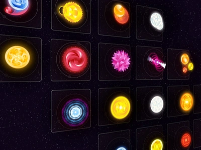 Animated Star Icons. Orbiting animated icons animation astronomy cosmos dark mode futuristic geometric stars glow icon animation icons illustrations night sky animation orbiting space star animation star design stars ux vivid