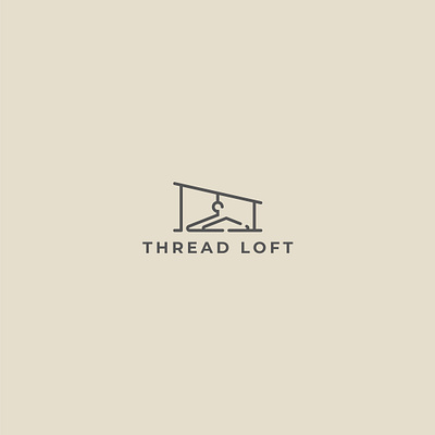 THREAD LOFT – Minimal Line Art Logo with Abstract Cloth Hanger brand identity branding clothing design design logo fashion flat graphic design illustration line art logo logo design logos logotype minimal minimalist modern ui unique