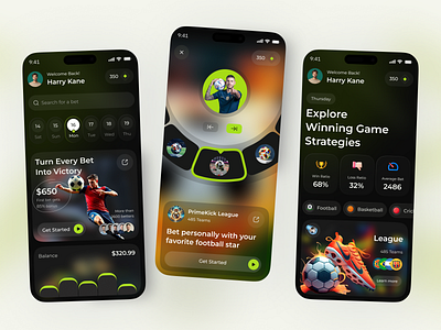 Scorer Sports Mobile App - Statistic & Results UI Design app app design cards football game graphic design ios match match highlights mobile app design mobile design sport sports sports app statistic ui ui design uiux ux