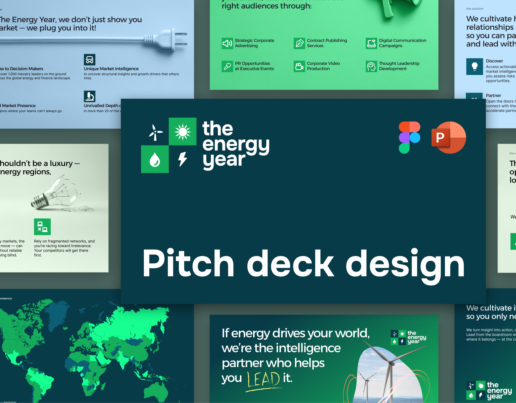 Pitch deck design branding energy figma slides graphic design pitch deck powerpoint presentation design slide deck slides design