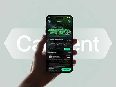Car Rental Mobile App UI/UX – Book, Drive & Enjoy Freedom! app design booking app car rental app clean ui dark mode ui dashboard design dribbble shot figma design interaction design luxury cars minima ldesign mobile app design mobile ux modern design onboarding screen payment successful rental service uidesign uiux design user experience