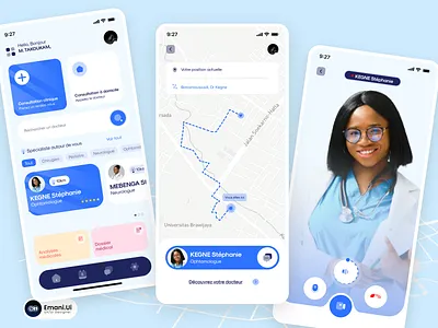 Health Care App - Mobile App african cameroon figma health care medecine mobile app ui ux