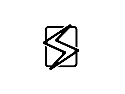 Modern "S" Logo black and white brand mark branding design graphic design illustration logo logo design