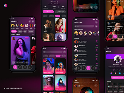 Video Streaming Mobile App UI Concept andriod app app app design application design ios app media streaming mobile mobile app mobile design product design reel creator short video app social media app stream ui ui ux user interface video streaming video streaming app