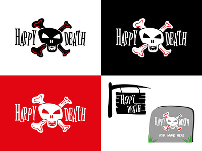 Logo design Happy Death branding design graphic design illustration logo typography vector